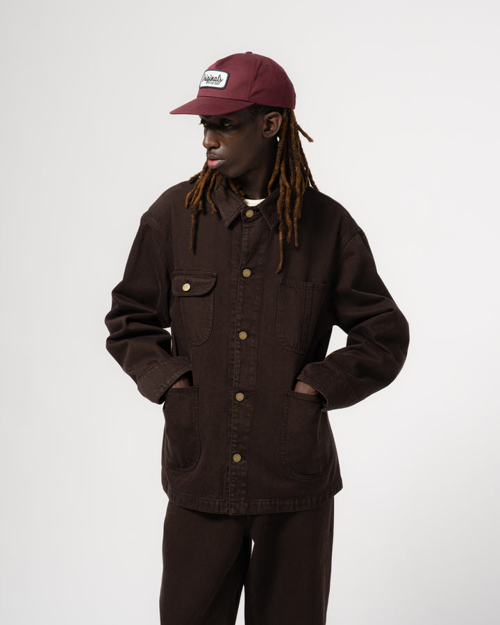 Alcatraz Jacket Color Denim Coffee Brown