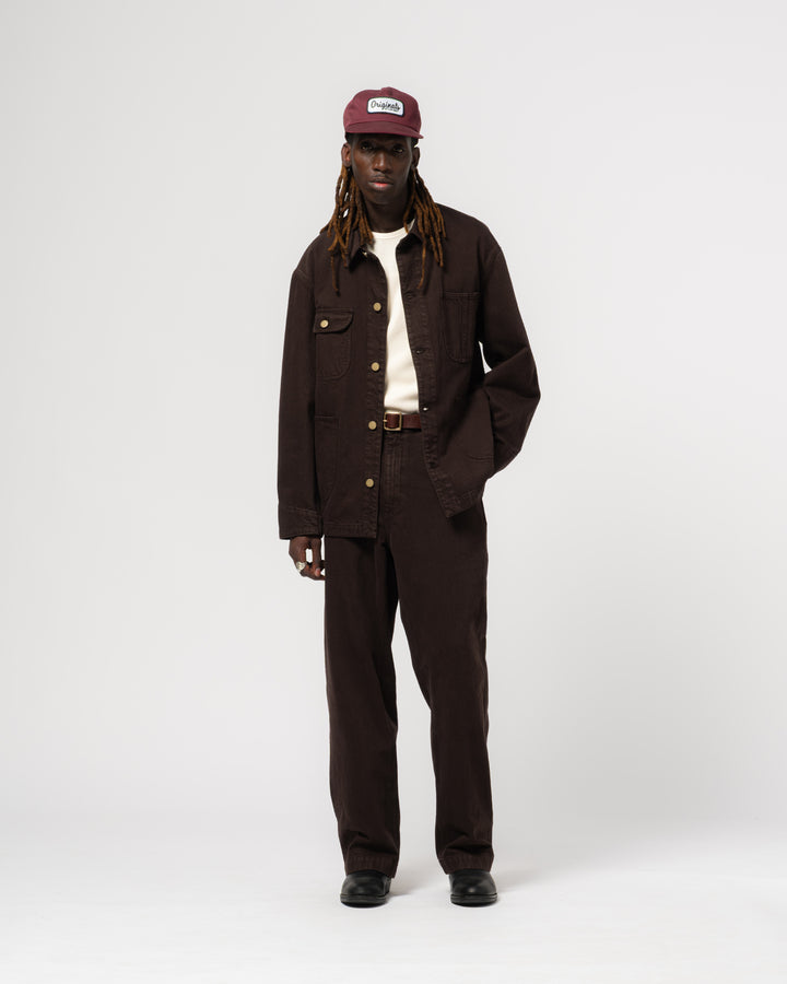 Alcatraz Jacket Color Denim Coffee Brown