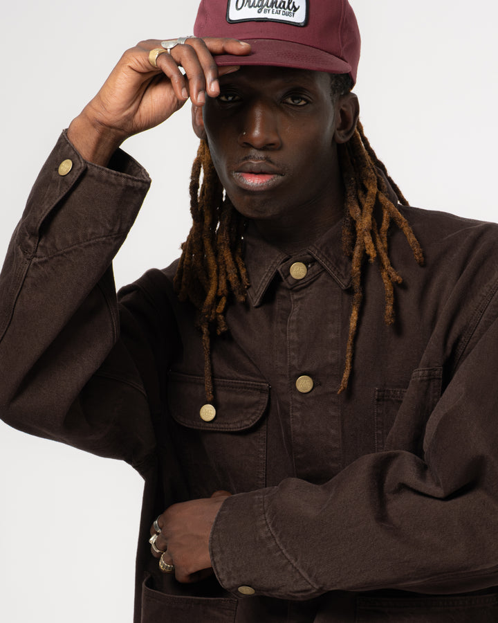 Alcatraz Jacket Color Denim Coffee Brown