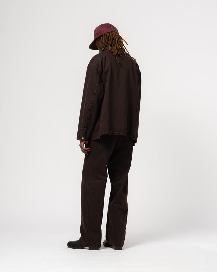 Alcatraz Jacket Color Denim Coffee Brown