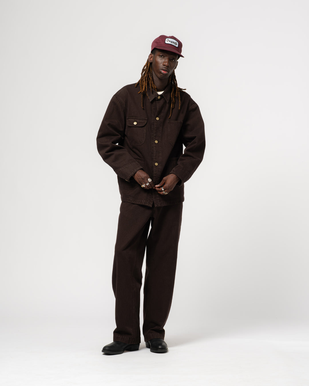 Alcatraz Jacket Color Denim Coffee Brown