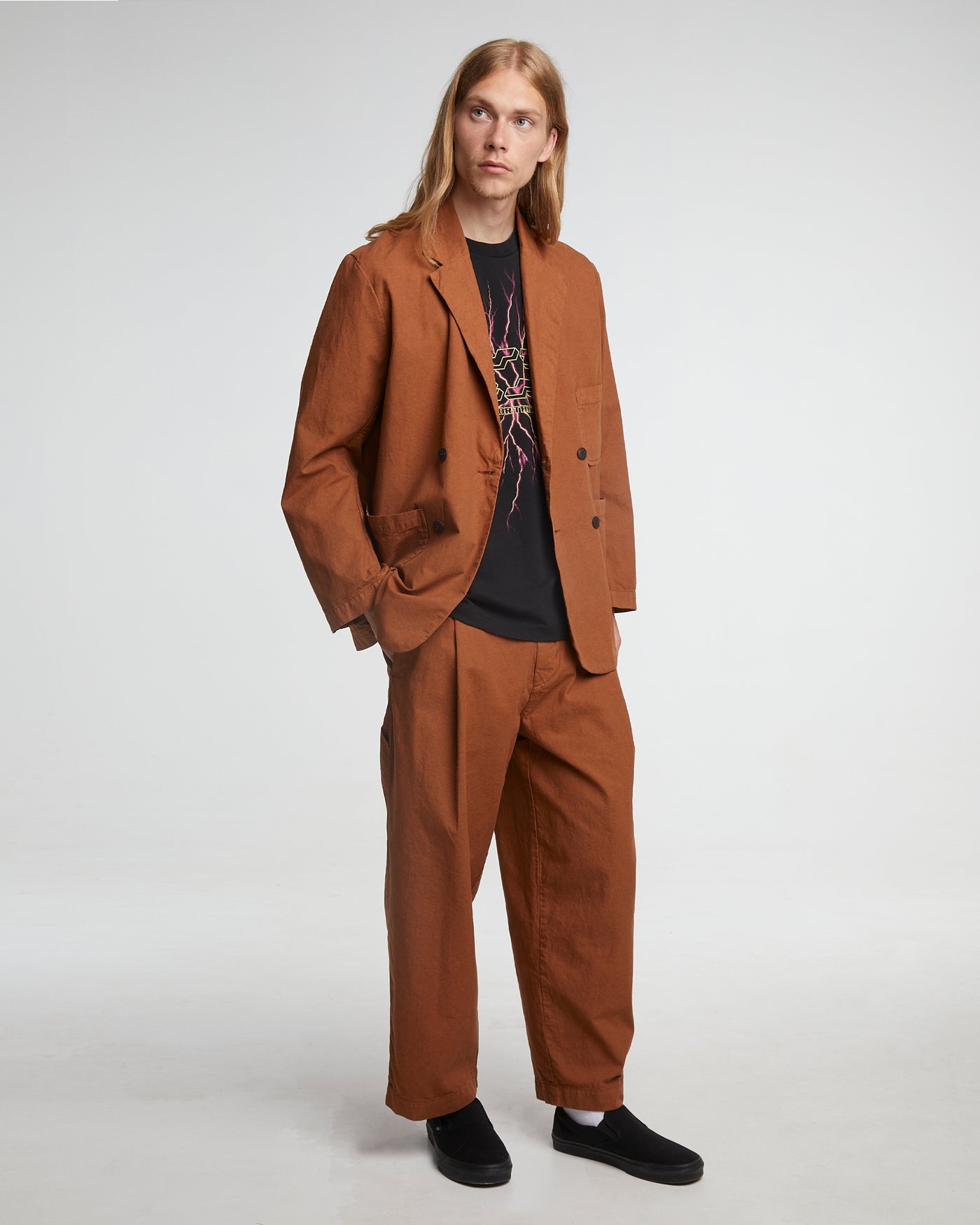 Blazer Cotton Linen Chipmunk