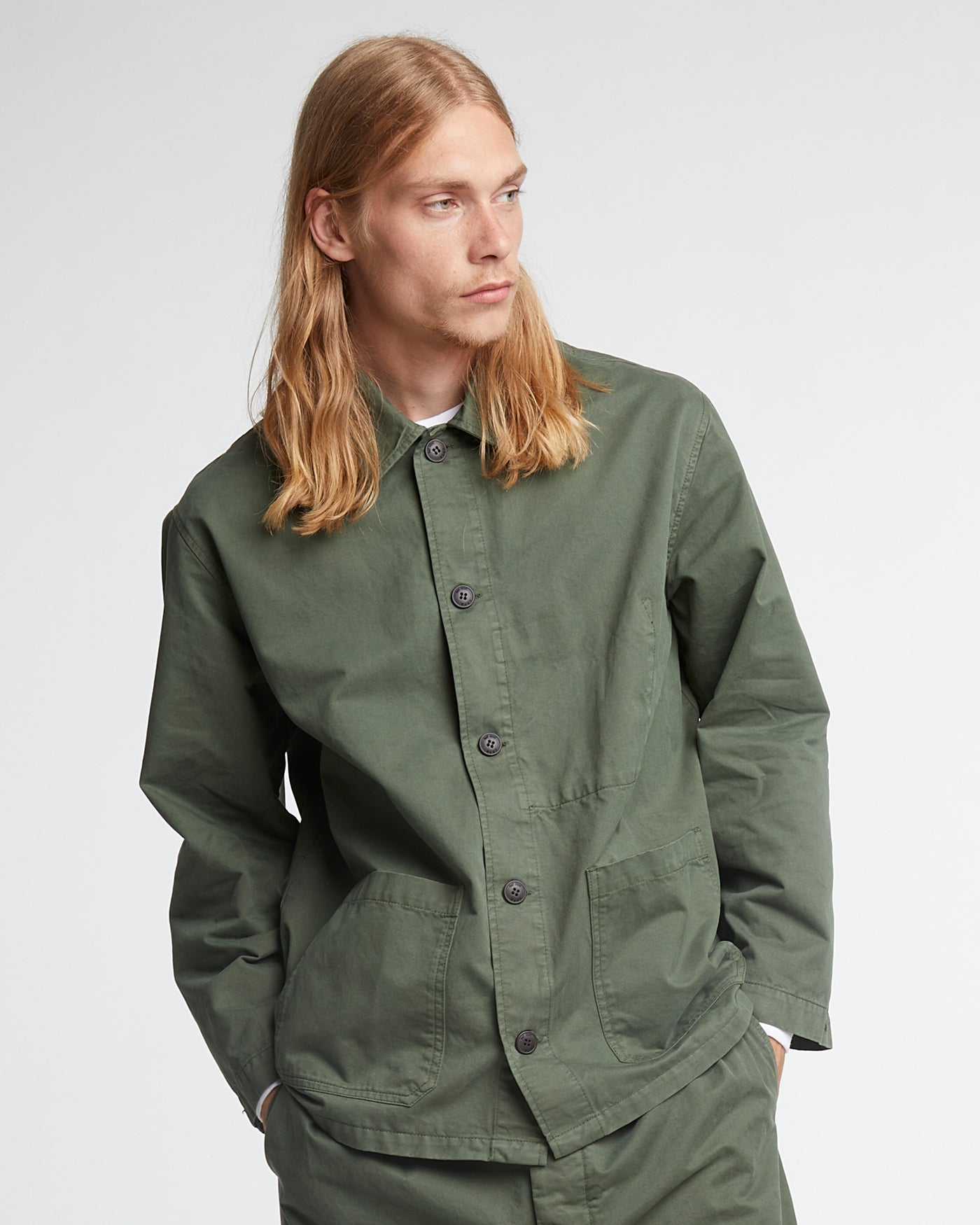 Coach Jacket Recycled Cotton Grape Leaf