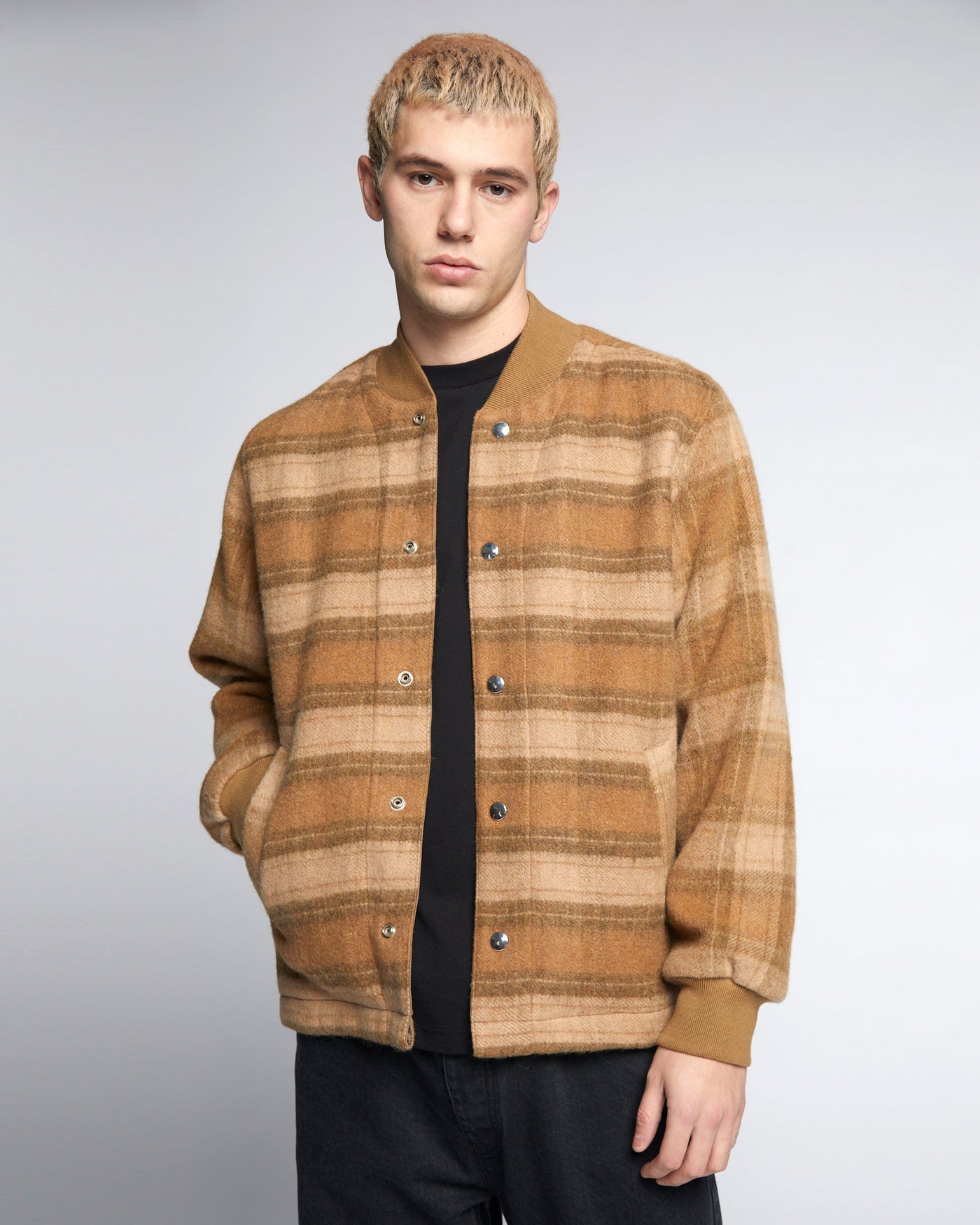 Field Jacket Washed Check Sugar