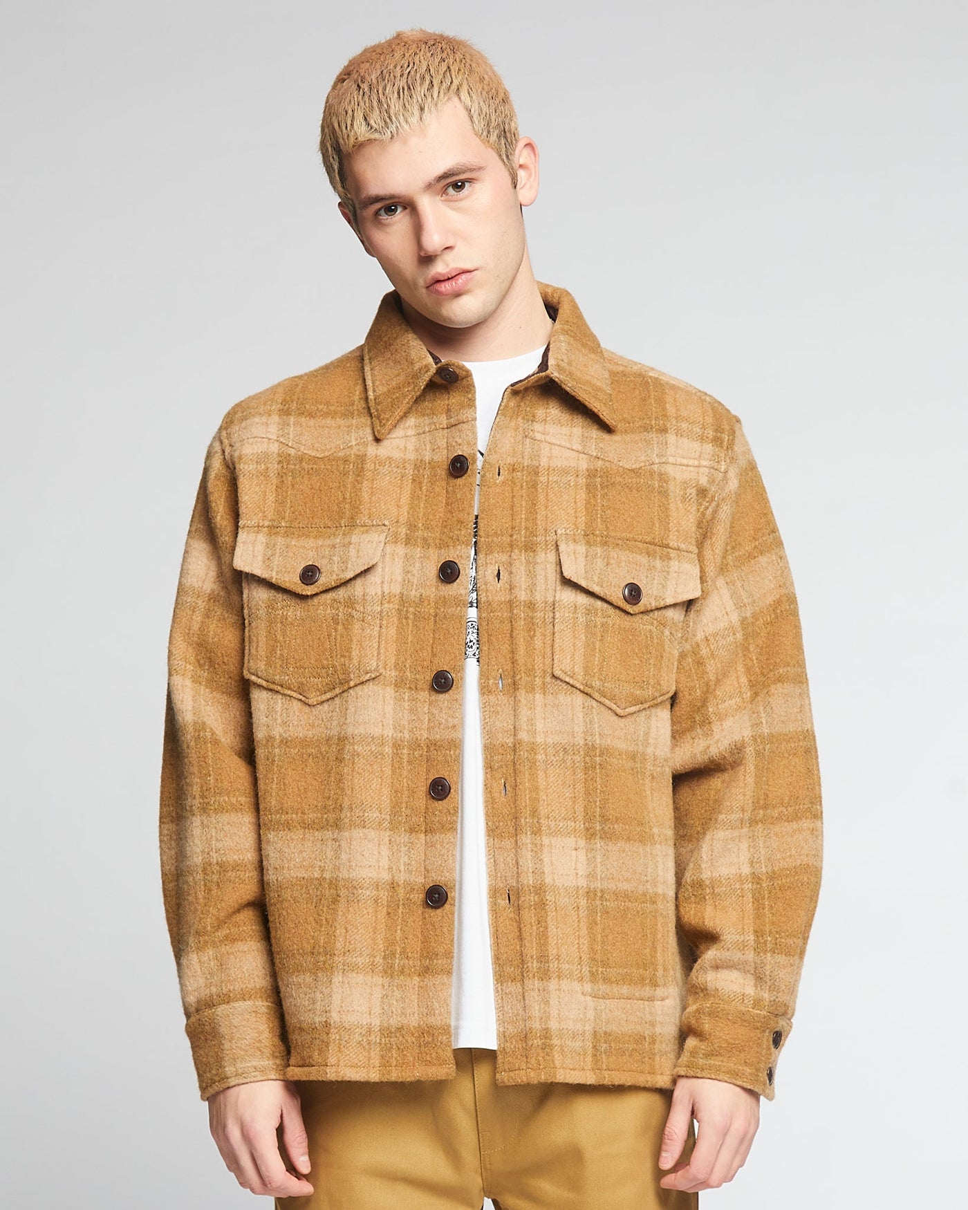 CPO Shirt Washed Check Sugar