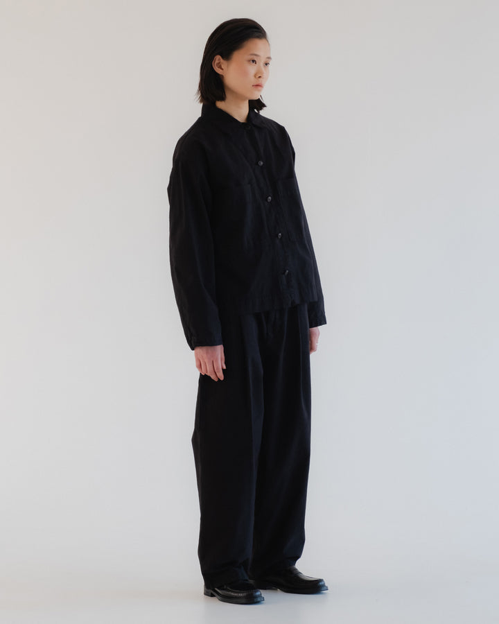 G.o.D British Worker Cotton Linen Black
