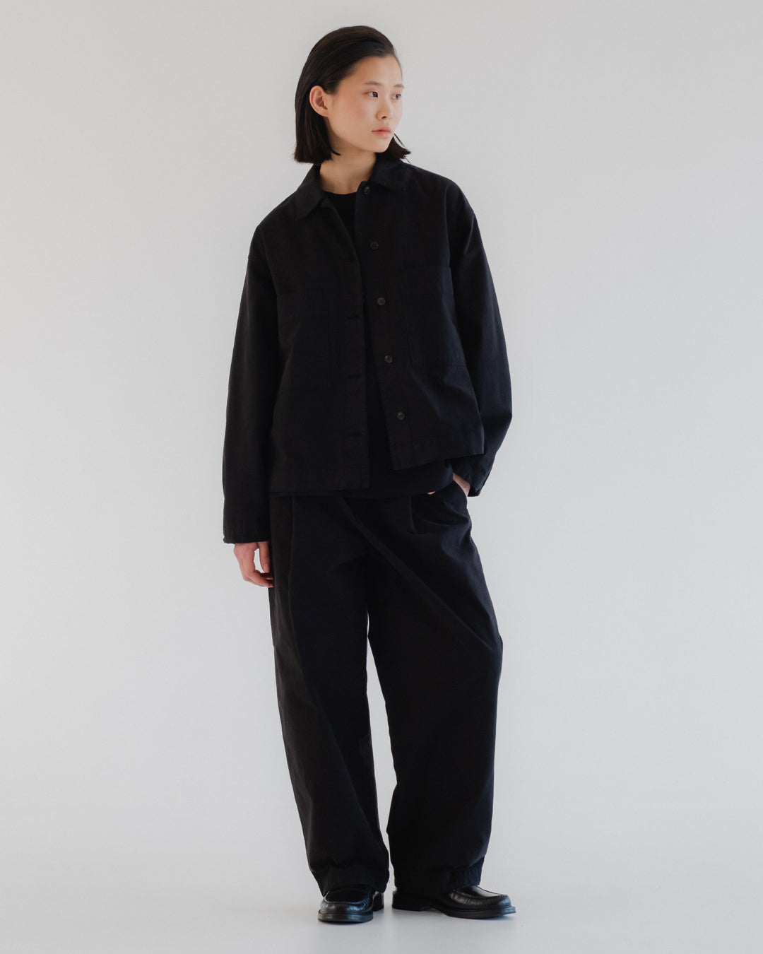 G.o.D British Worker Cotton Linen Black