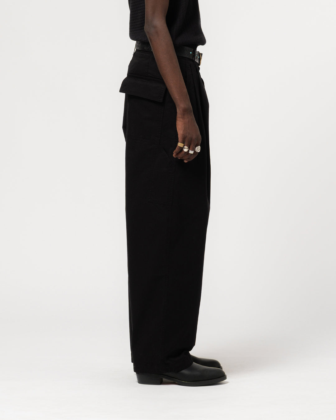 Ambassador Pants Crispy Cotton Black