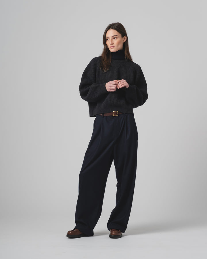 アンバサダー・パンツ・カシャート・ウール・インクト