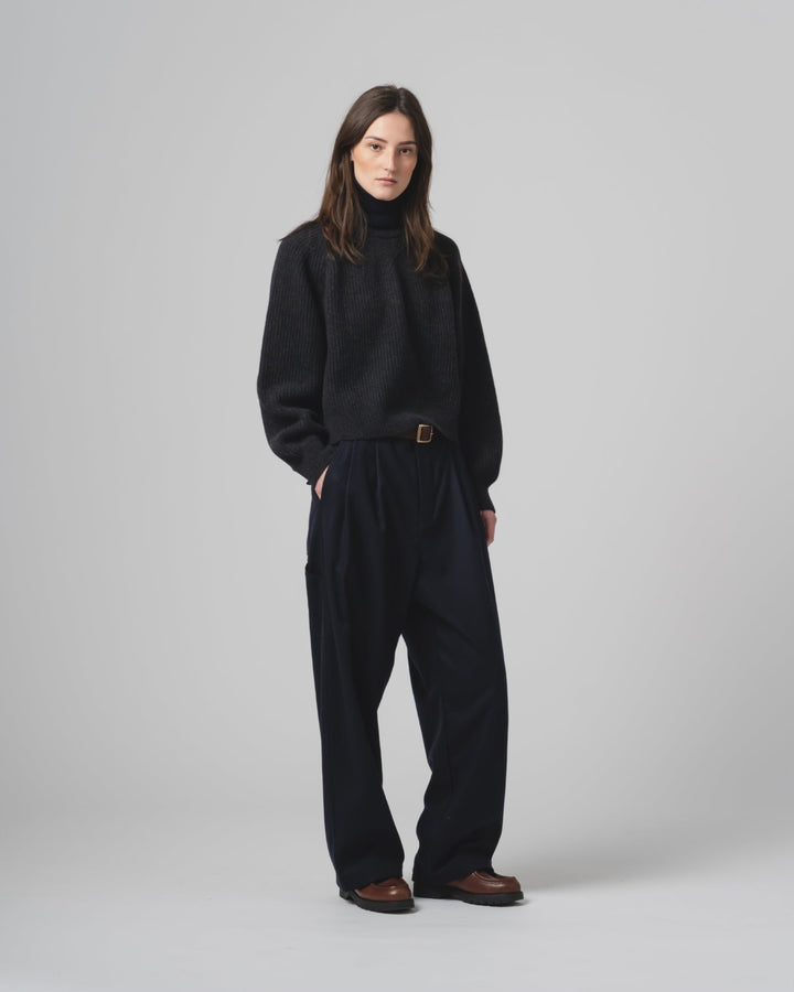 アンバサダー・パンツ・カシャート・ウール・インクト