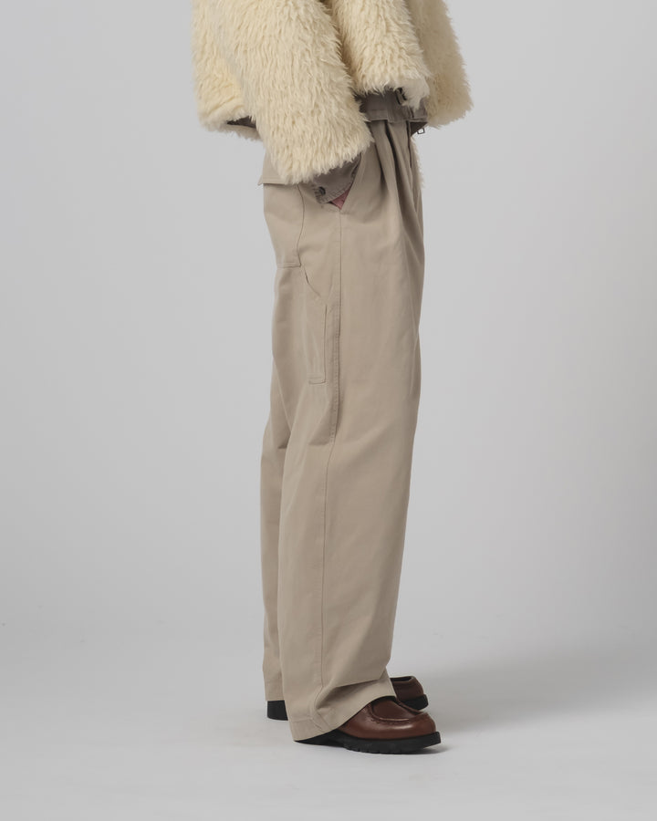 アンバサダーパンツ ガバーディンサテン オイスター