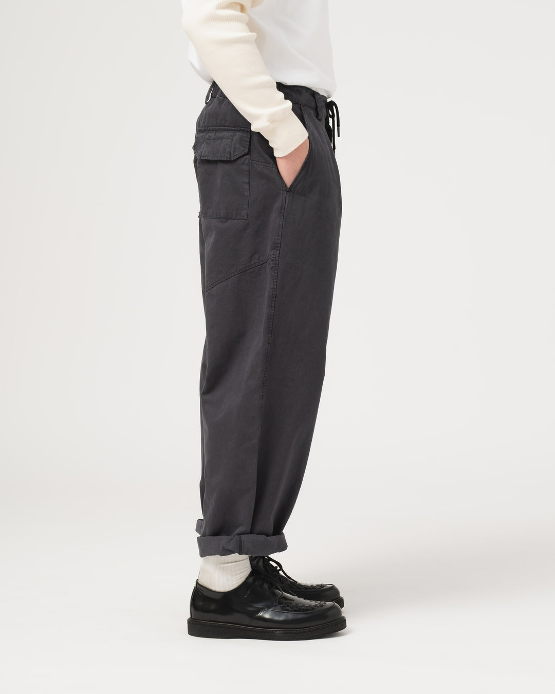 Jungle Pants Gabardine Satin Asphalt