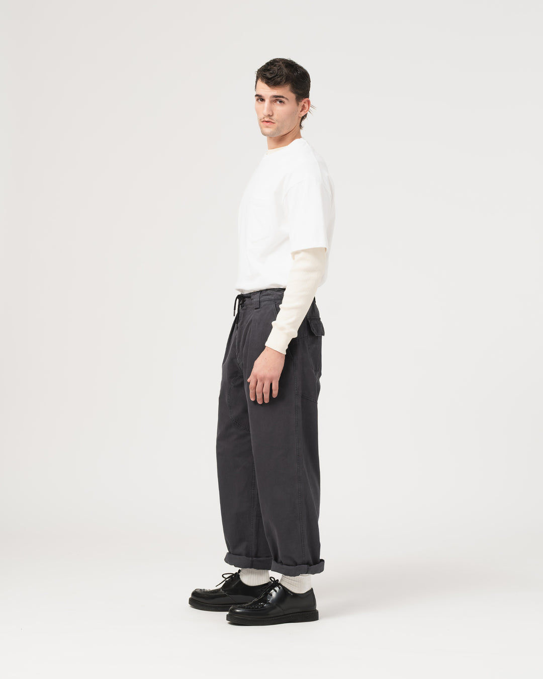 Jungle Pants Gabardine Satin Asphalt