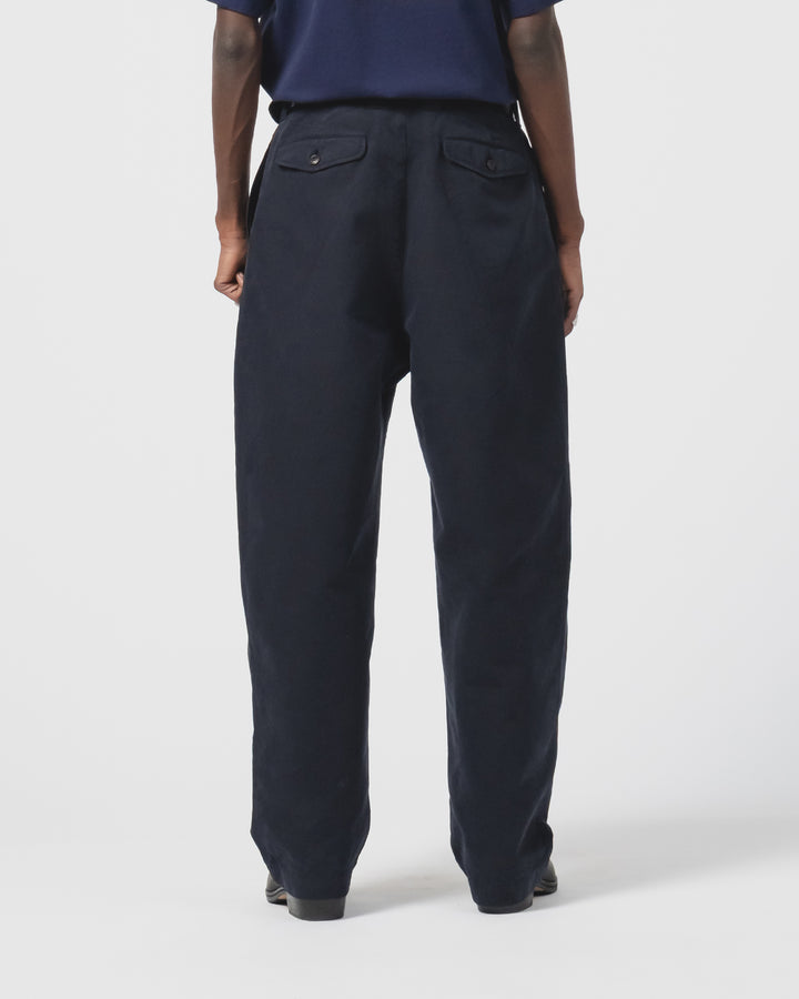 オフィサー チノ ネブラスカ コットン インク ブルー