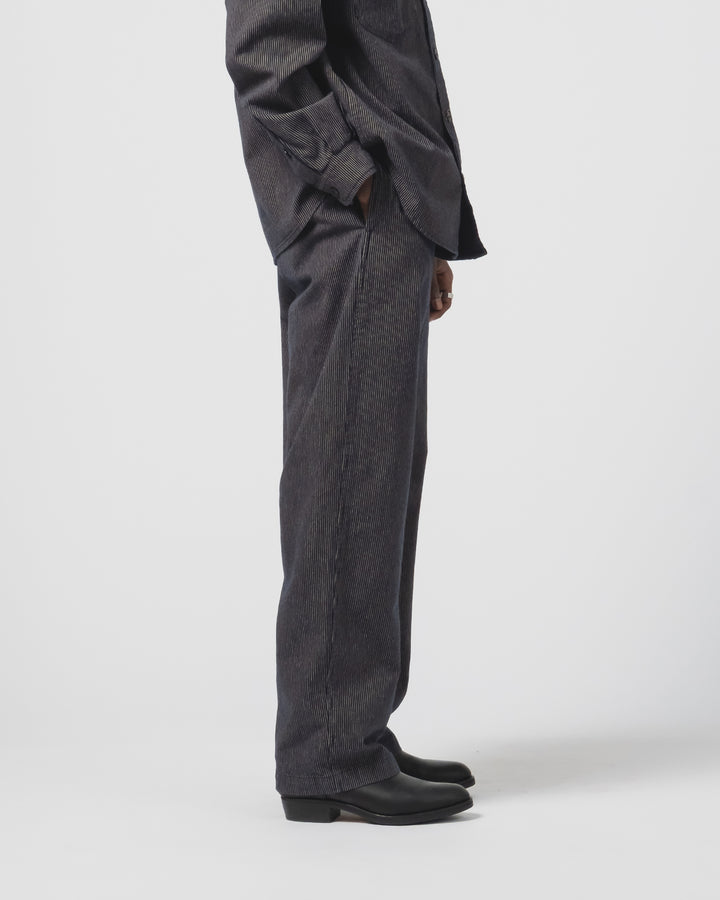 フリスコ チノ ボーロ ストライプ ネイビー/エクルー