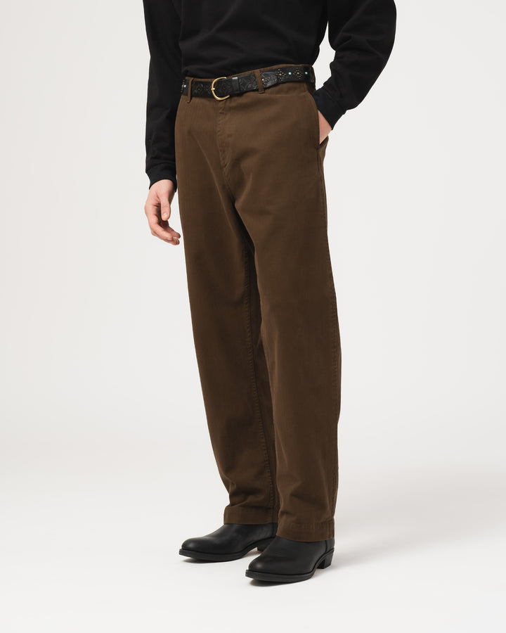 Frisco Chino Herringbone Twill Brown