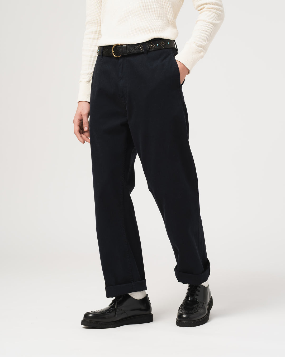 Frisco Chino Herringbone Twill Inkt
