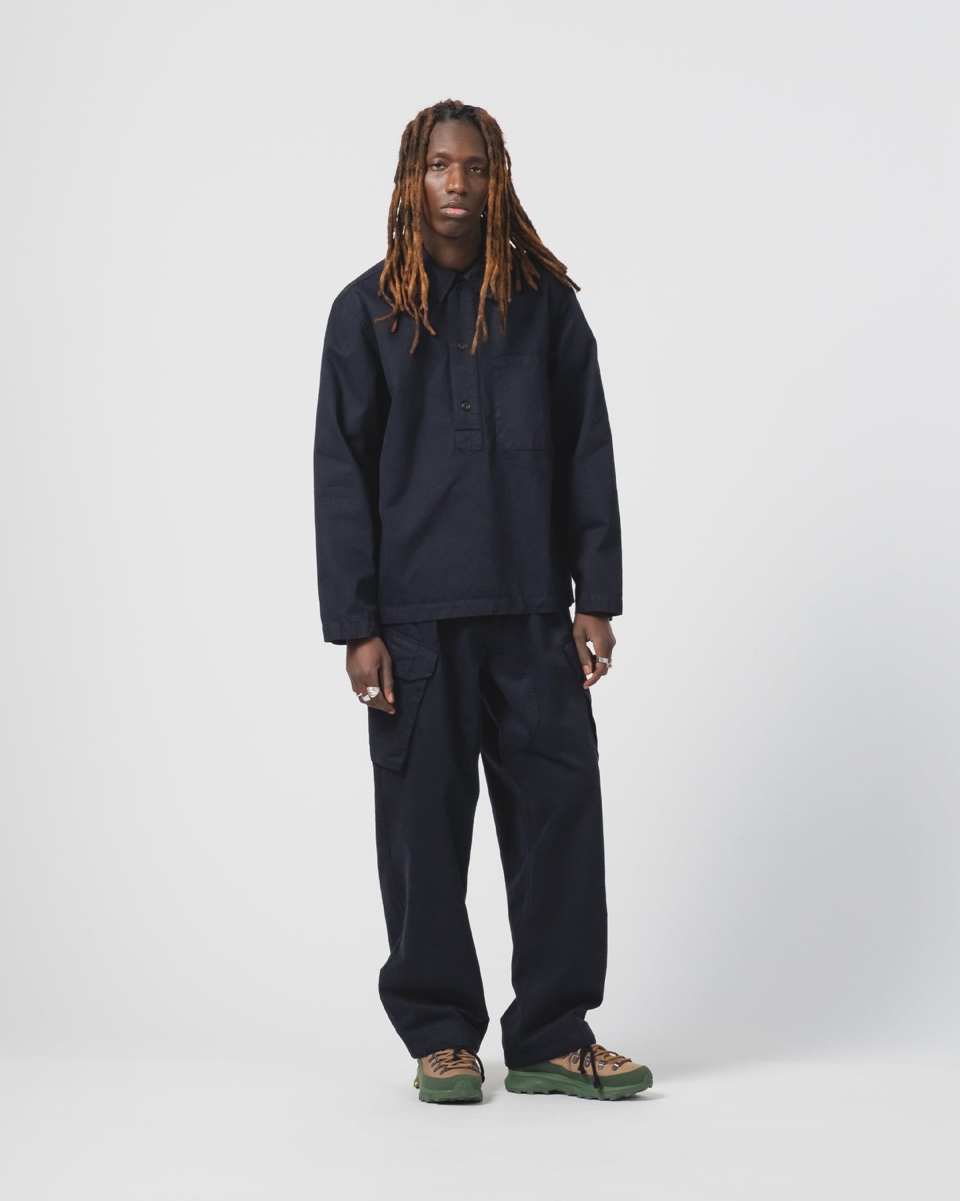 Trooper Pants Gabardine Satin Inkt