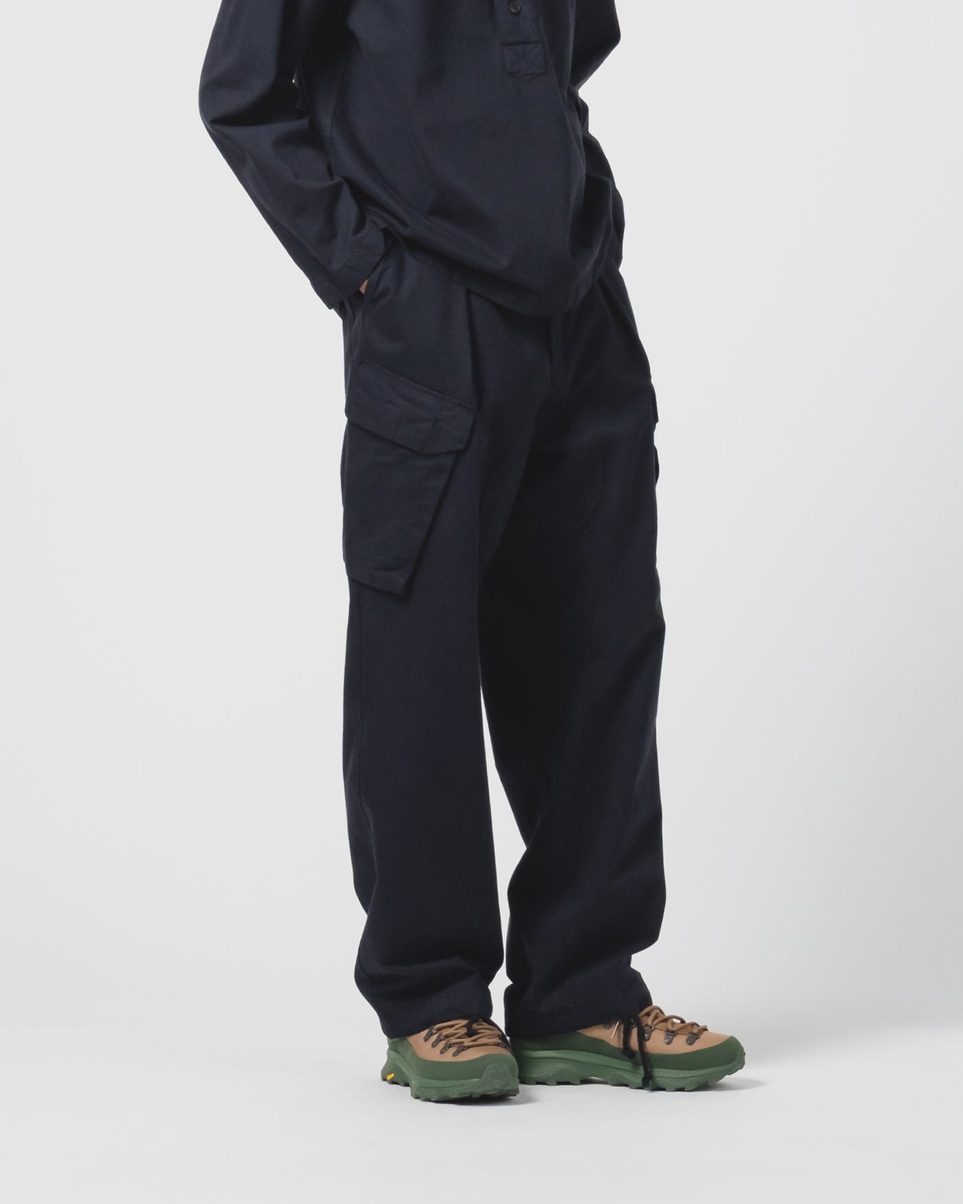 Trooper Pants Gabardine Satin Inkt