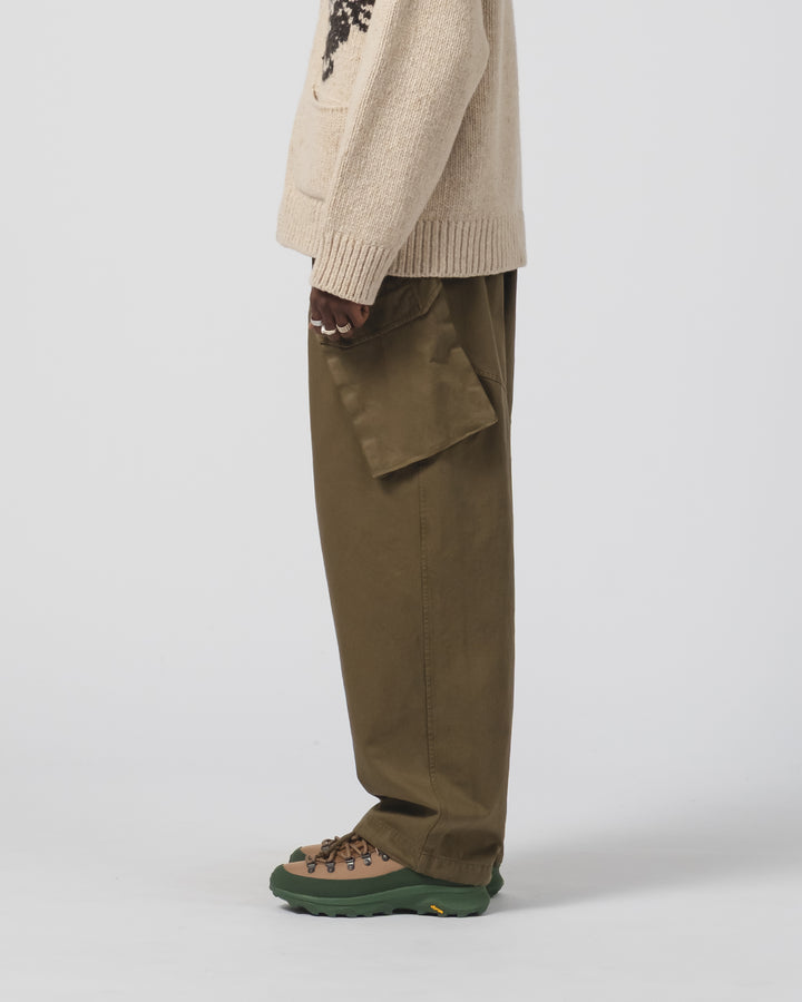 Trooper Pants Gabardine Satin Fossil Green