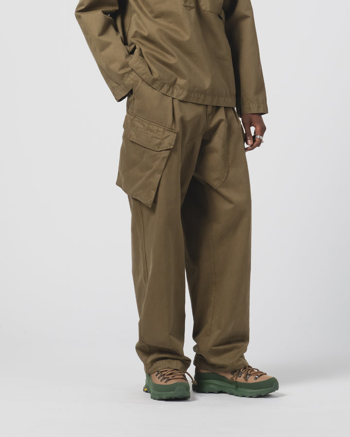 Trooper Pants Gabardine Satin Fossil Green