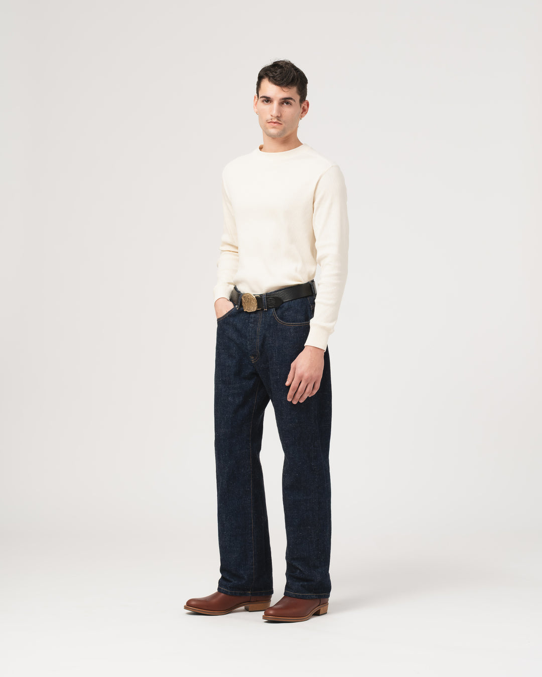 Fit 53 Selvedge Denim 17Oz Indigo / Rinse Wash