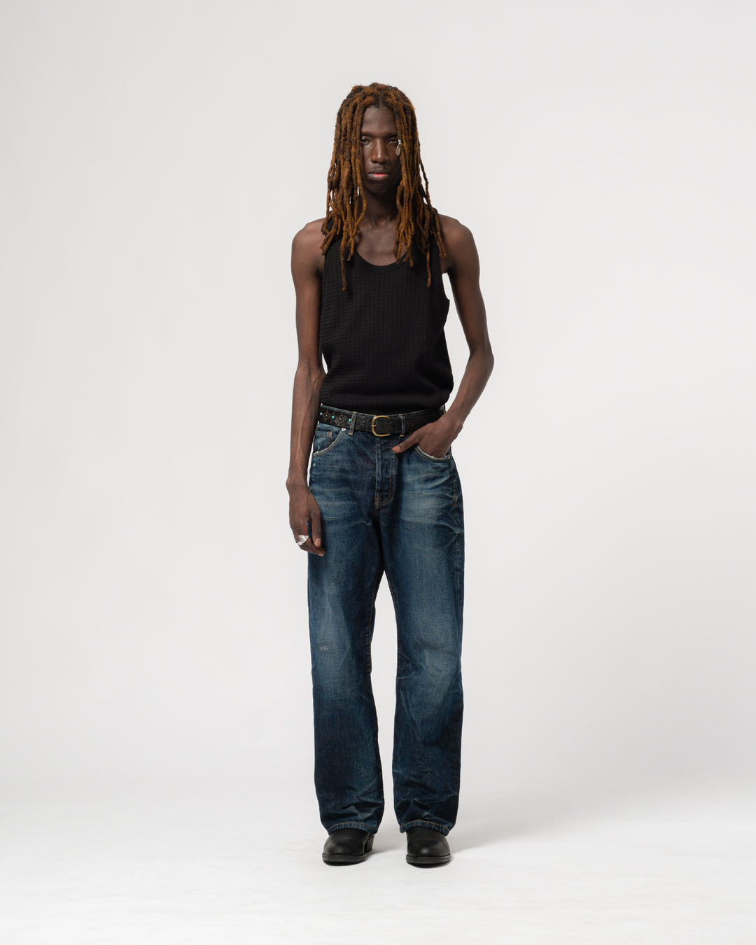Fit 36 El Heavy Selvedge Denim Indigo Worn Out