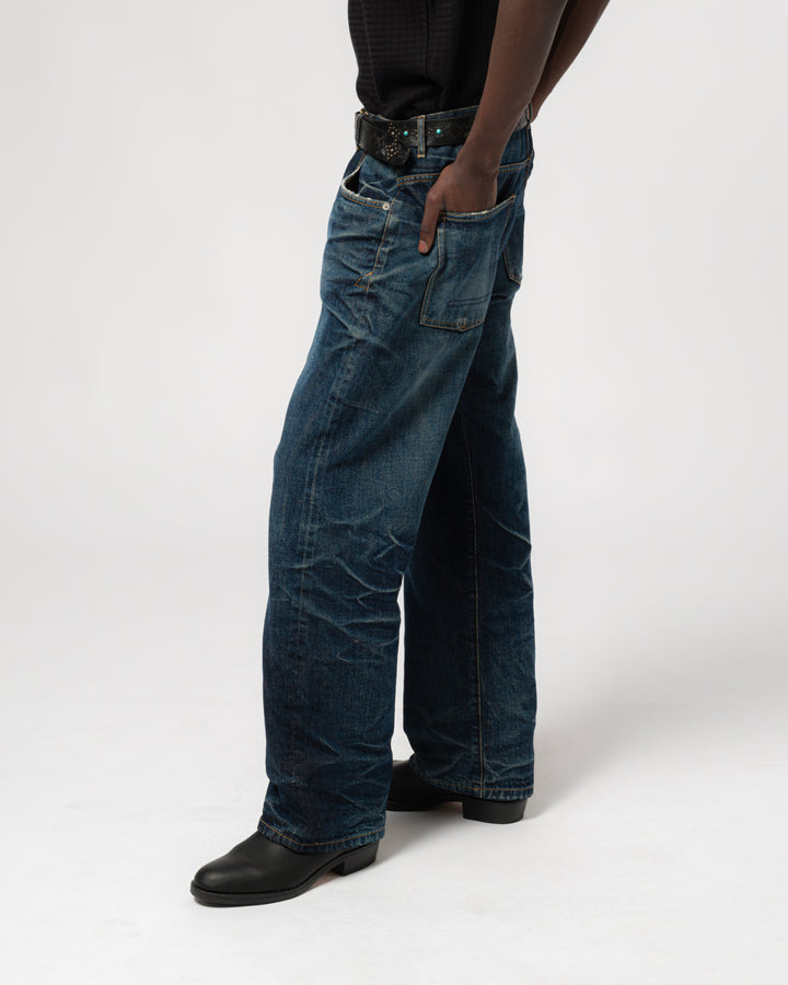 Fit 36 El Heavy Selvedge Denim Indigo Worn Out