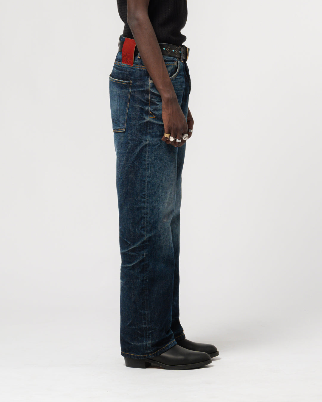 Fit 36 El Heavy Selvedge Denim Indigo Worn Out