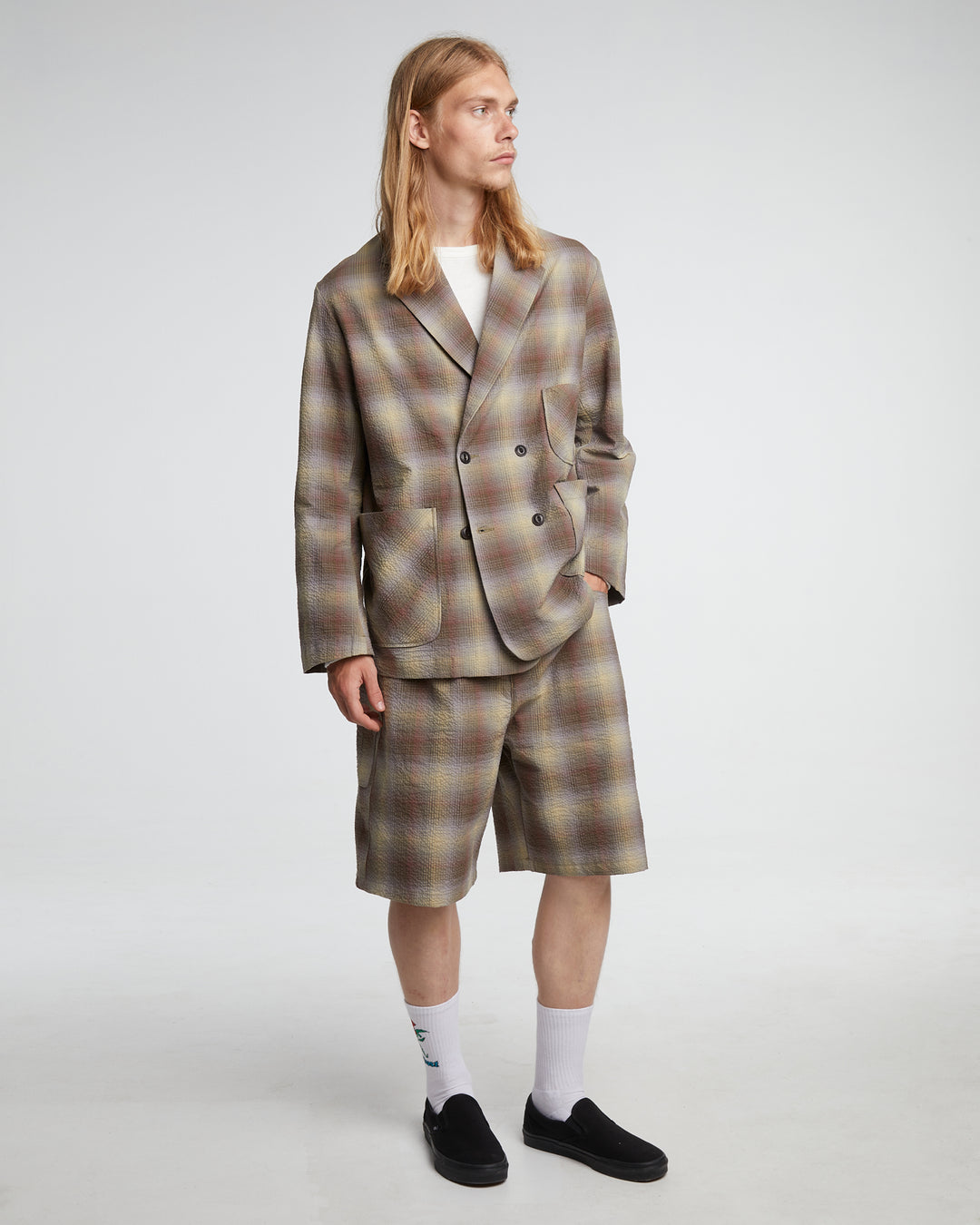 Bermuda Merida Check Khaki