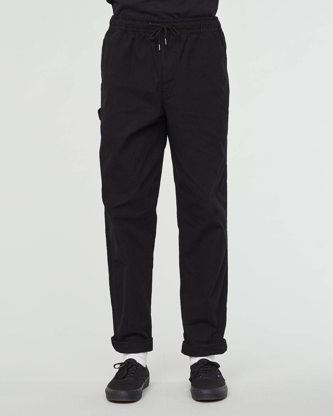 Gonz Pants Herringbone Twill Black