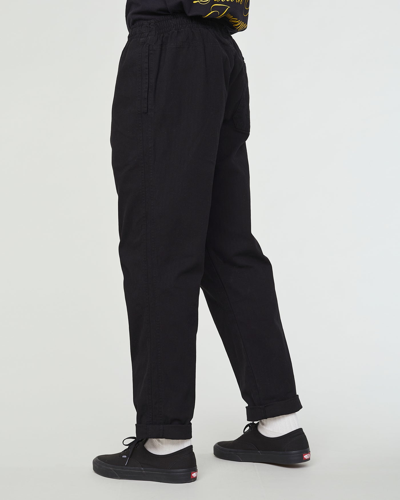 Gonz Pants Herringbone Twill Black