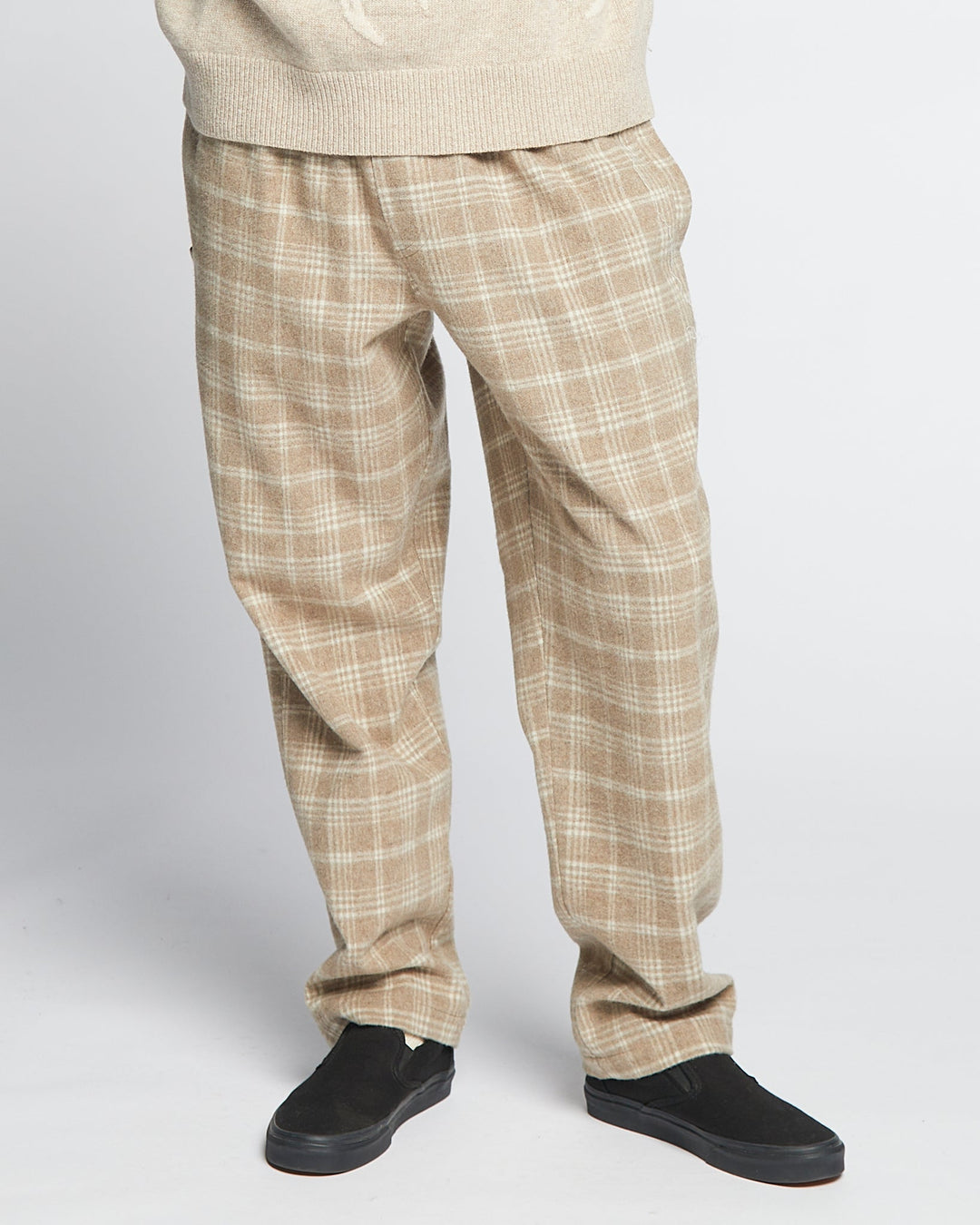 Gonz Pants Natural Check Oatmeal