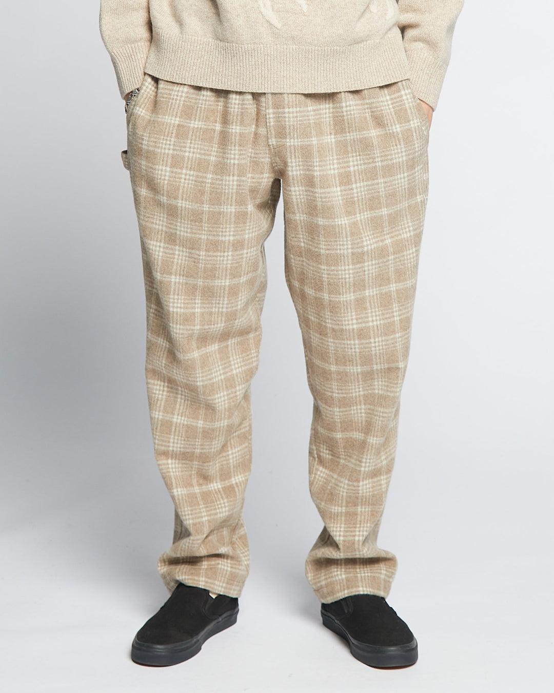 Gonz Pants Natural Check Oatmeal