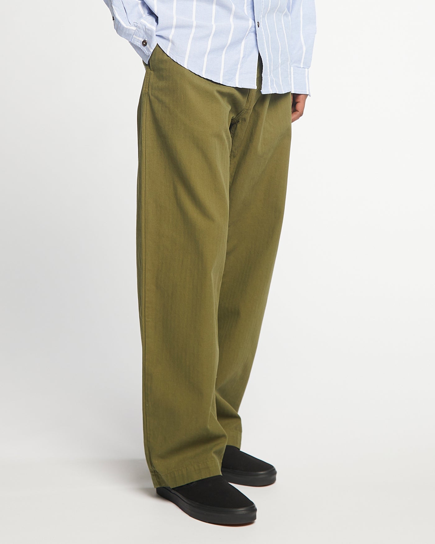 Frisco Chino Herringbone Cotton Avocado