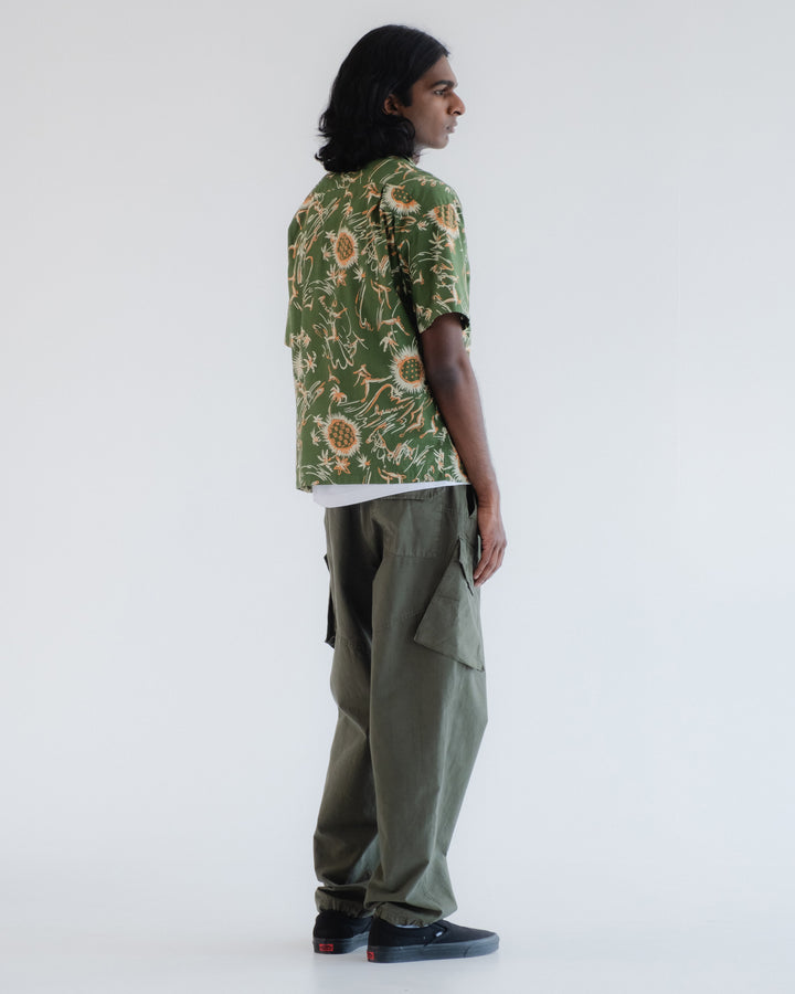 Aloha Shirt Casa Print Green