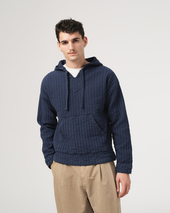 Baja Hoodie Dutton Jacquard Mood Indigo