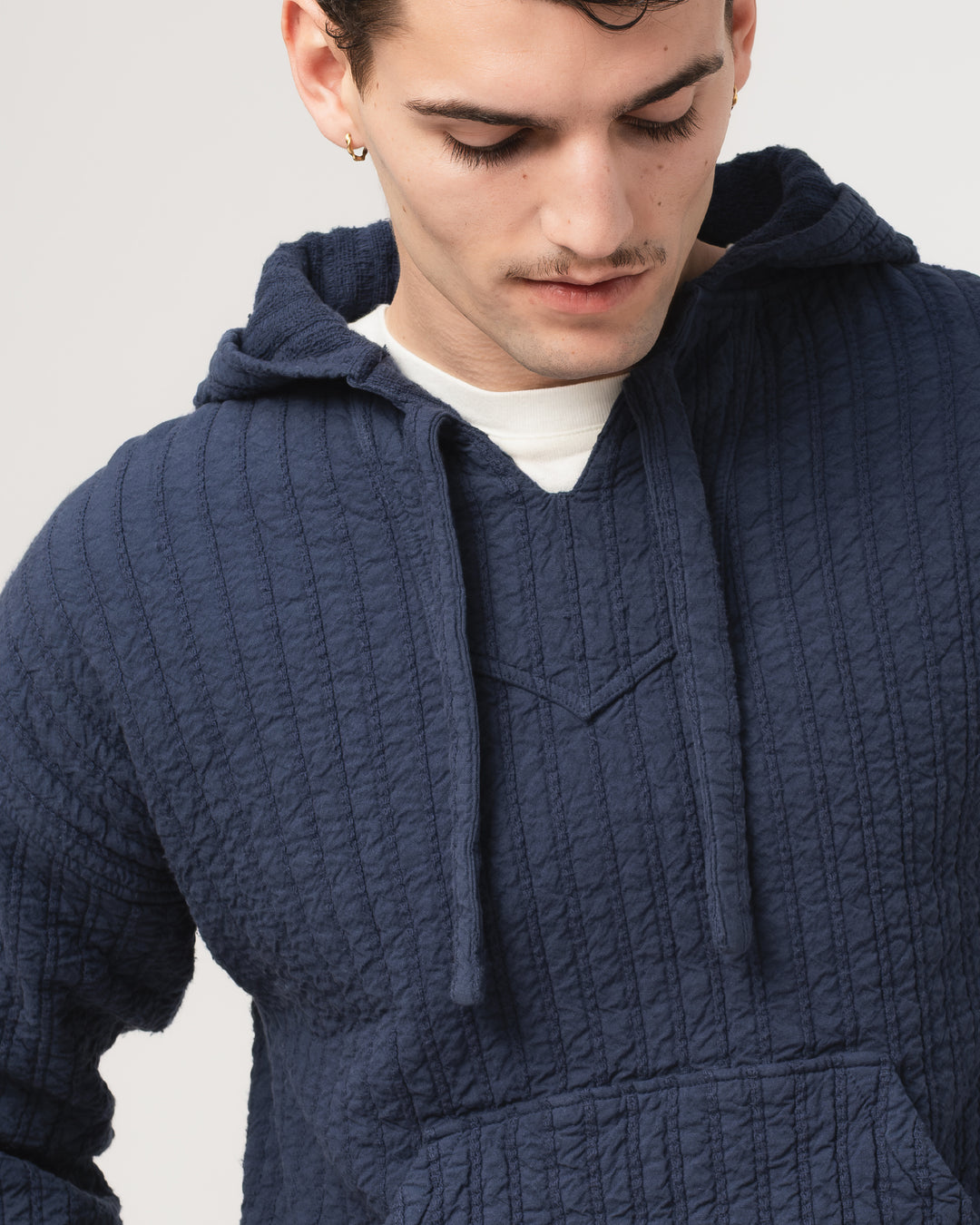 Baja Hoodie Dutton Jacquard Mood Indigo