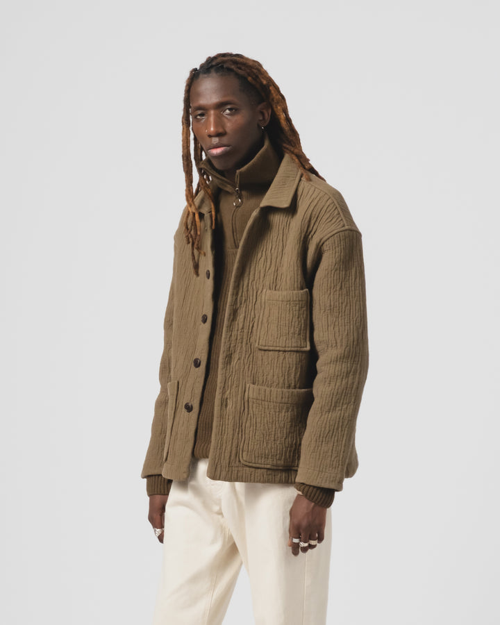 カナシャツ フィヨルドジャカード フォッシルグリーン