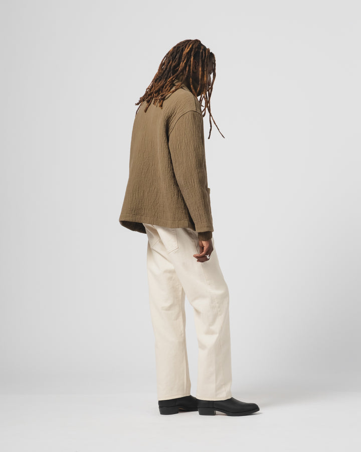 カナシャツ フィヨルドジャカード フォッシルグリーン