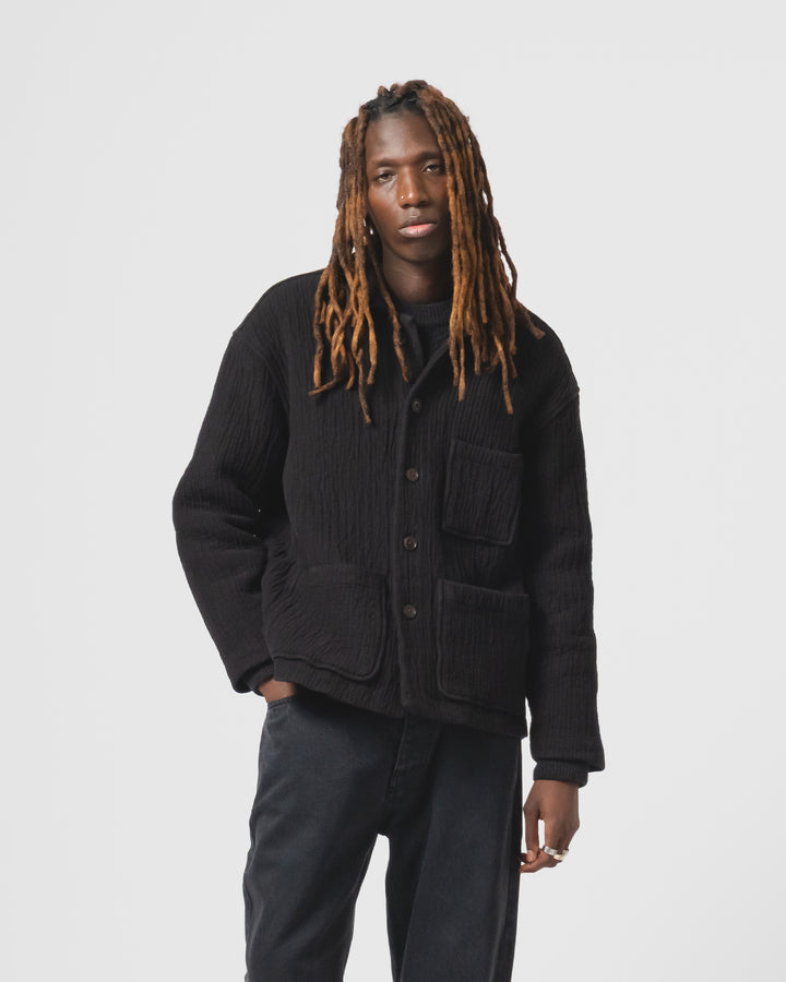 カナシャツ フィヨルドジャカード ブラック