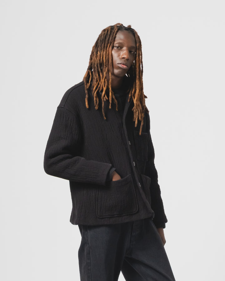 カナシャツ フィヨルドジャカード ブラック