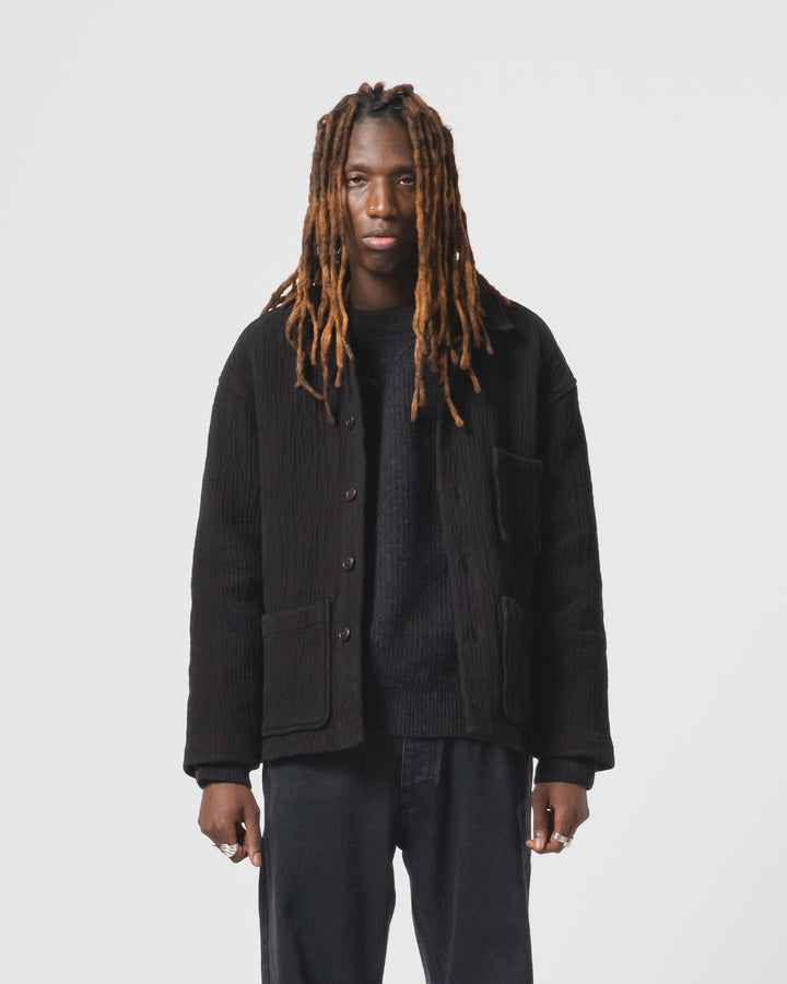 カナシャツ フィヨルドジャカード ブラック