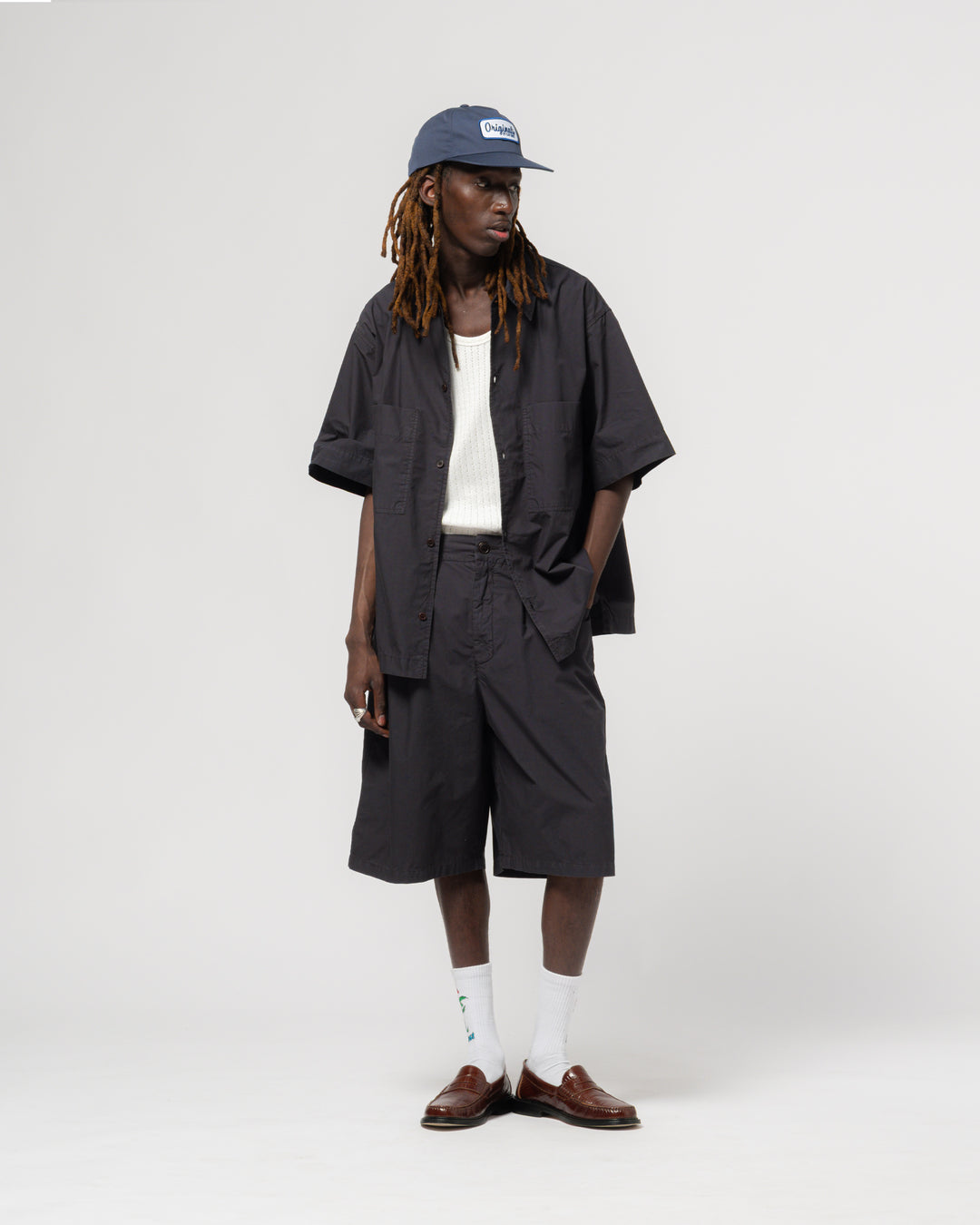 Okinawa Shirt Riviera Cotton Midnight Blue