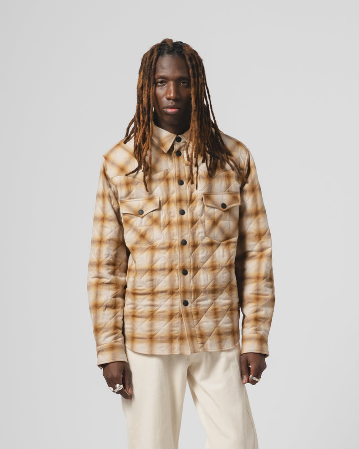 Idaho Shirt Acolchado Quilt Mustard/Brown