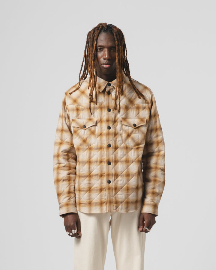 Idaho Shirt Acolchado Quilt Mustard/Brown