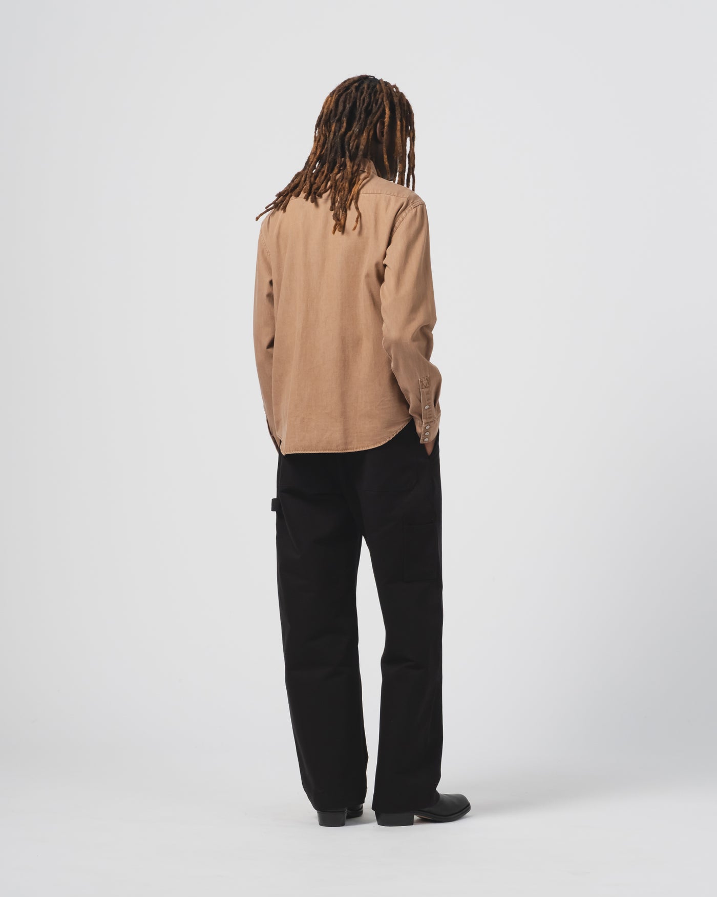 Western Shirt Twill Denim Brown