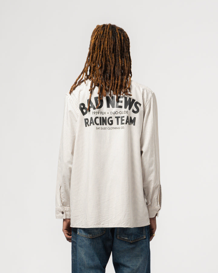 Pit Crew Shirt Rimini Stripes Wheat/Blue