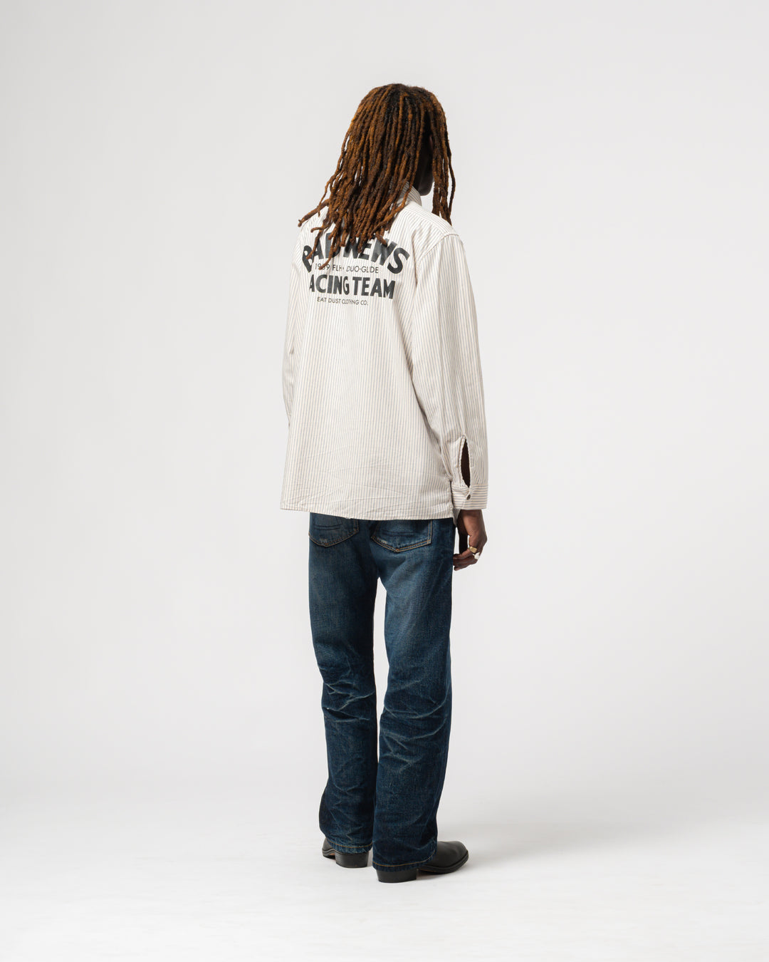 Pit Crew Shirt Rimini Stripes Wheat/Blue