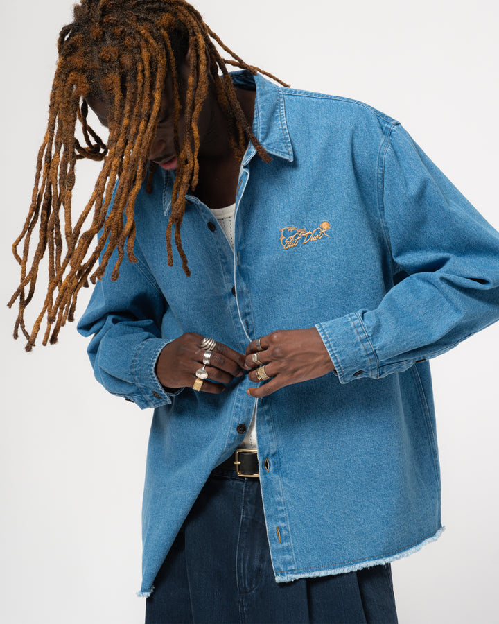 Workshirt Raw Edge Delhi Denim Blue Stone Wash